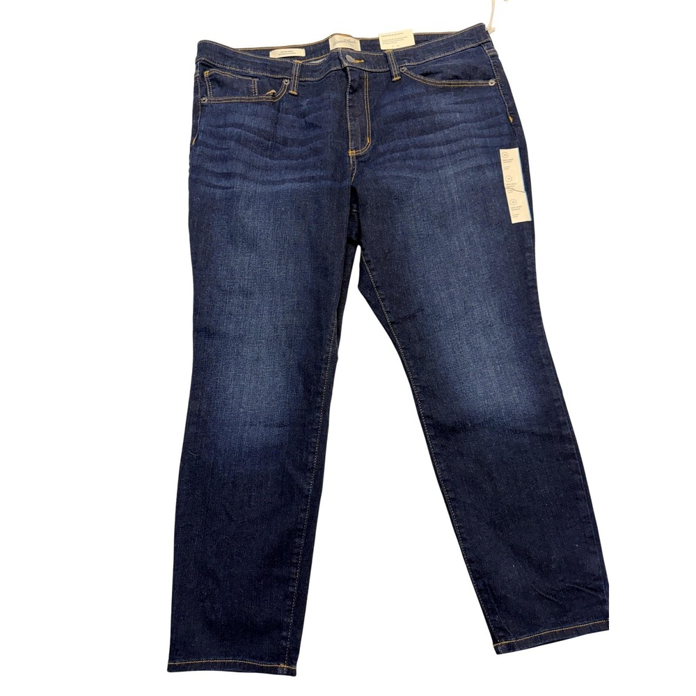Universal Thread Mid Rise Skinny Jeans Womens 18 Short‎ Blue Dark Wash 38x25